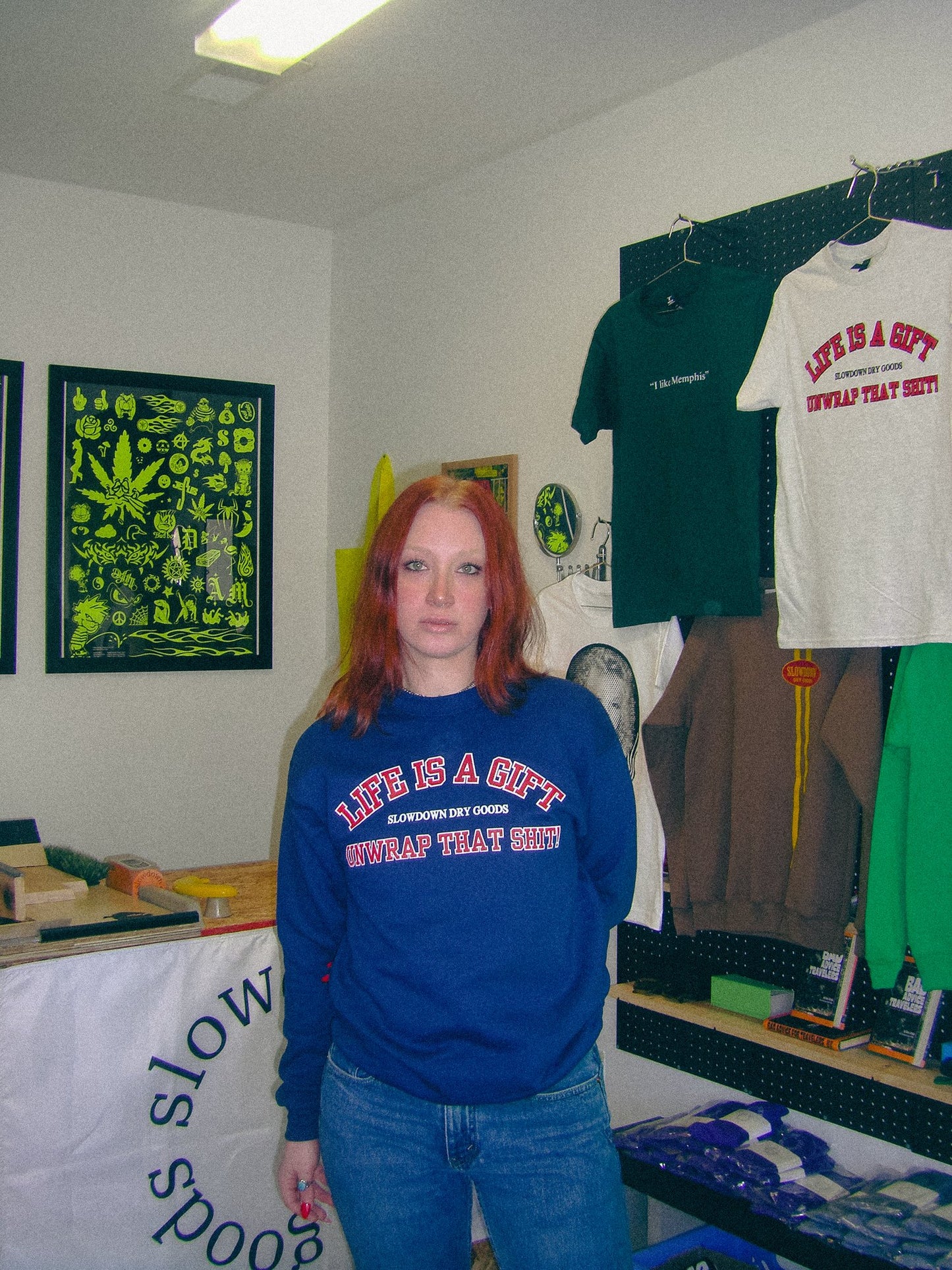 Life is a Gift on Navy Blue Sweatshirt