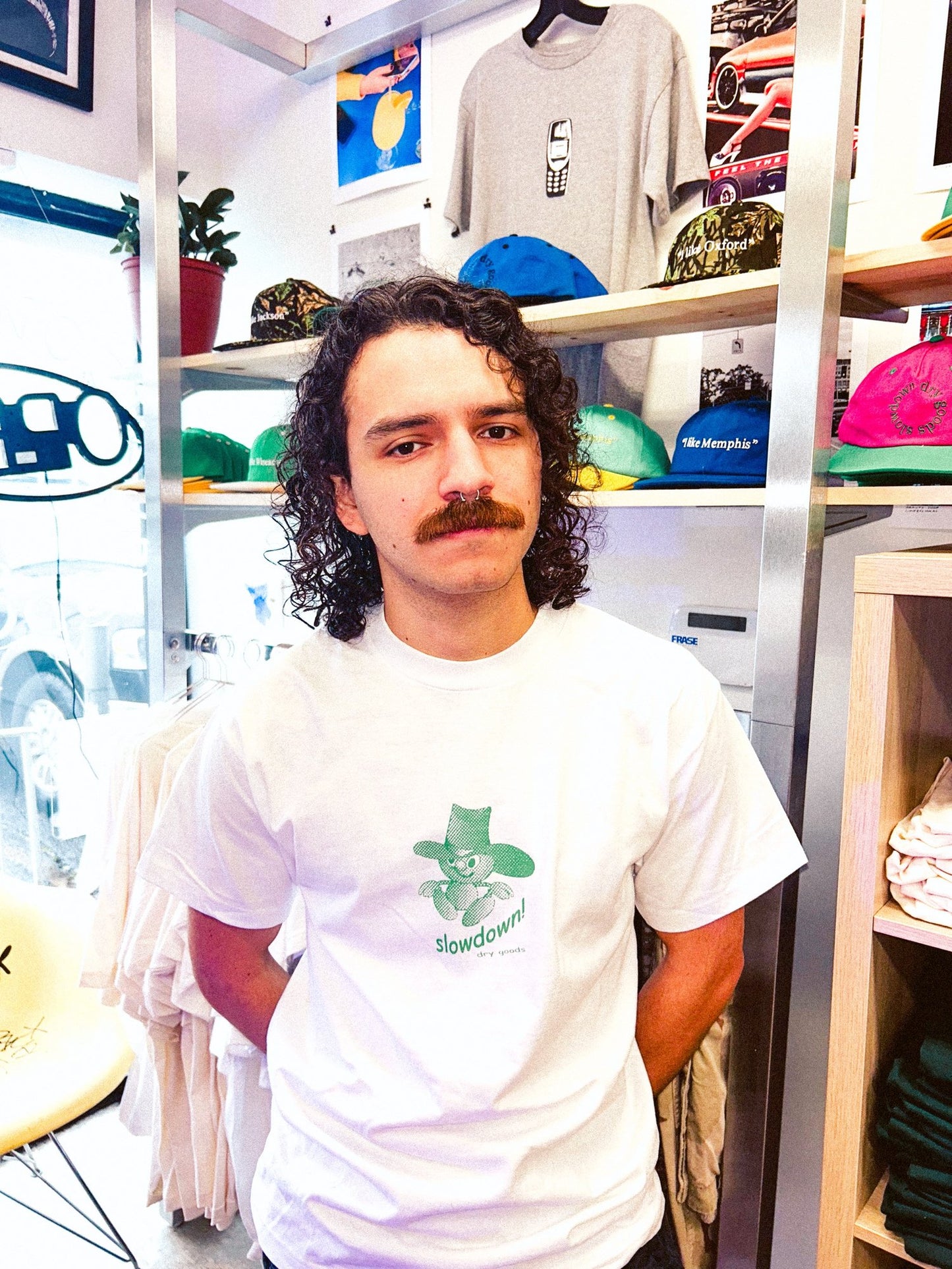 White Giddy Up Slowdown Shirt