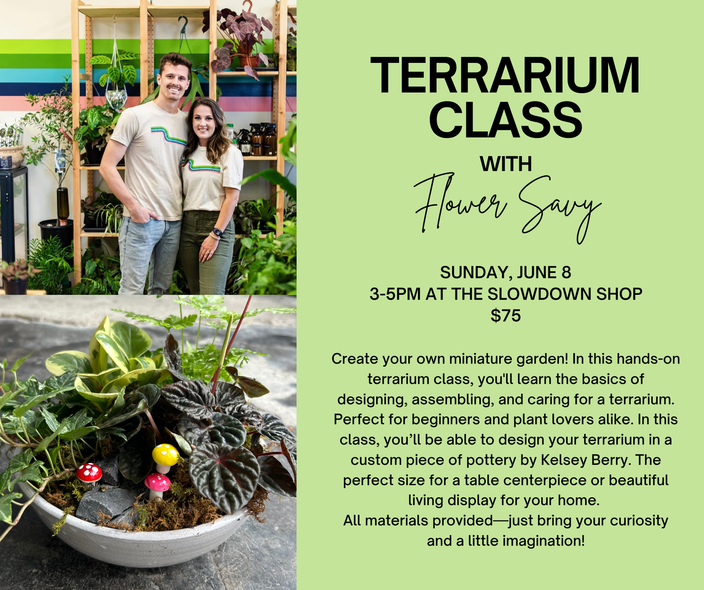 June 8th 2025 Terrarium Class