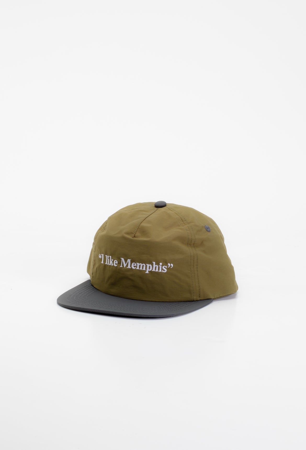 “I like Memphis” Olive Green Two Tone Nylon Hat