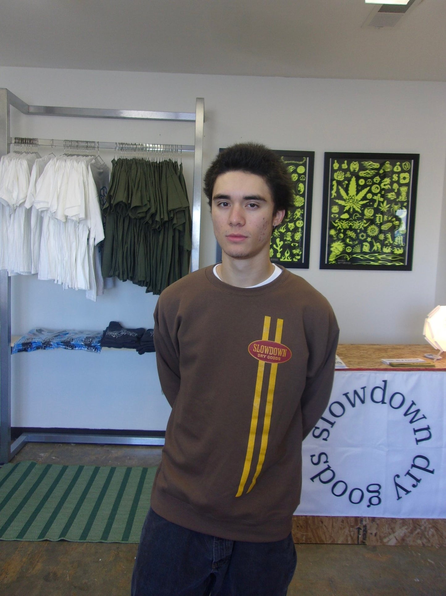 Stripe Sweatshirt Brown