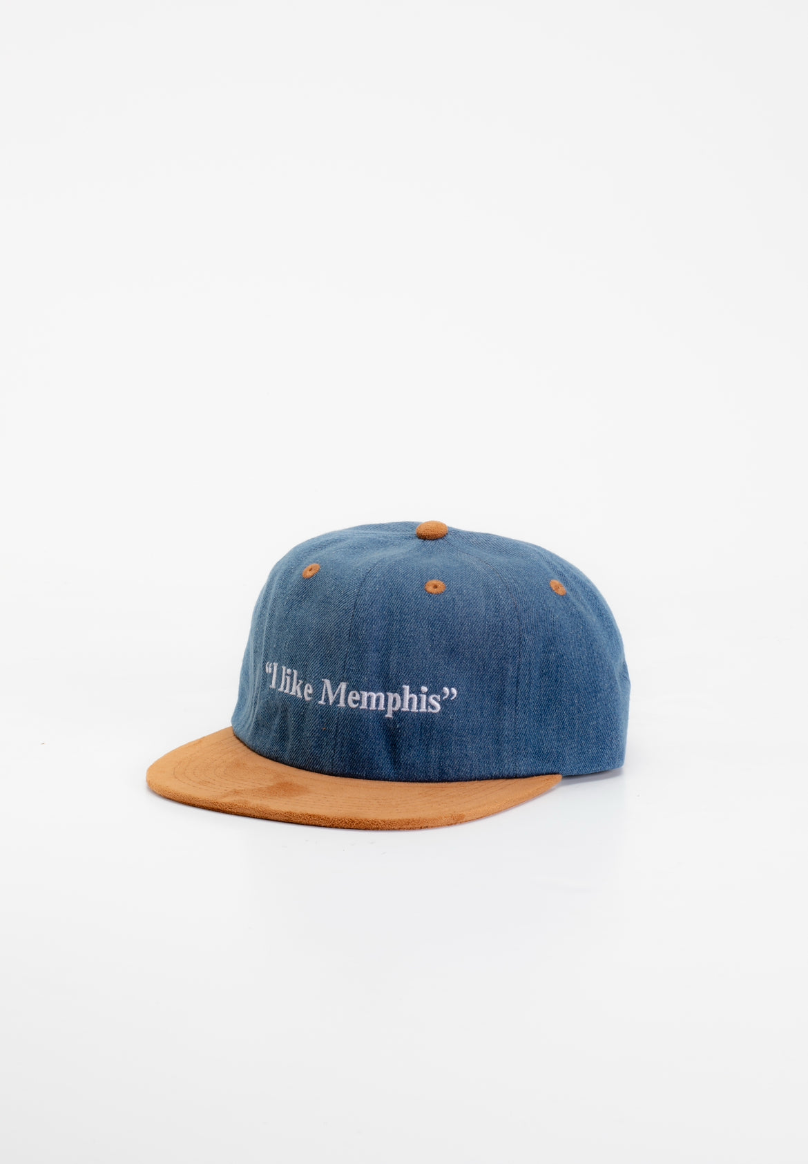 “I like Memphis” Denim and Suede Hat