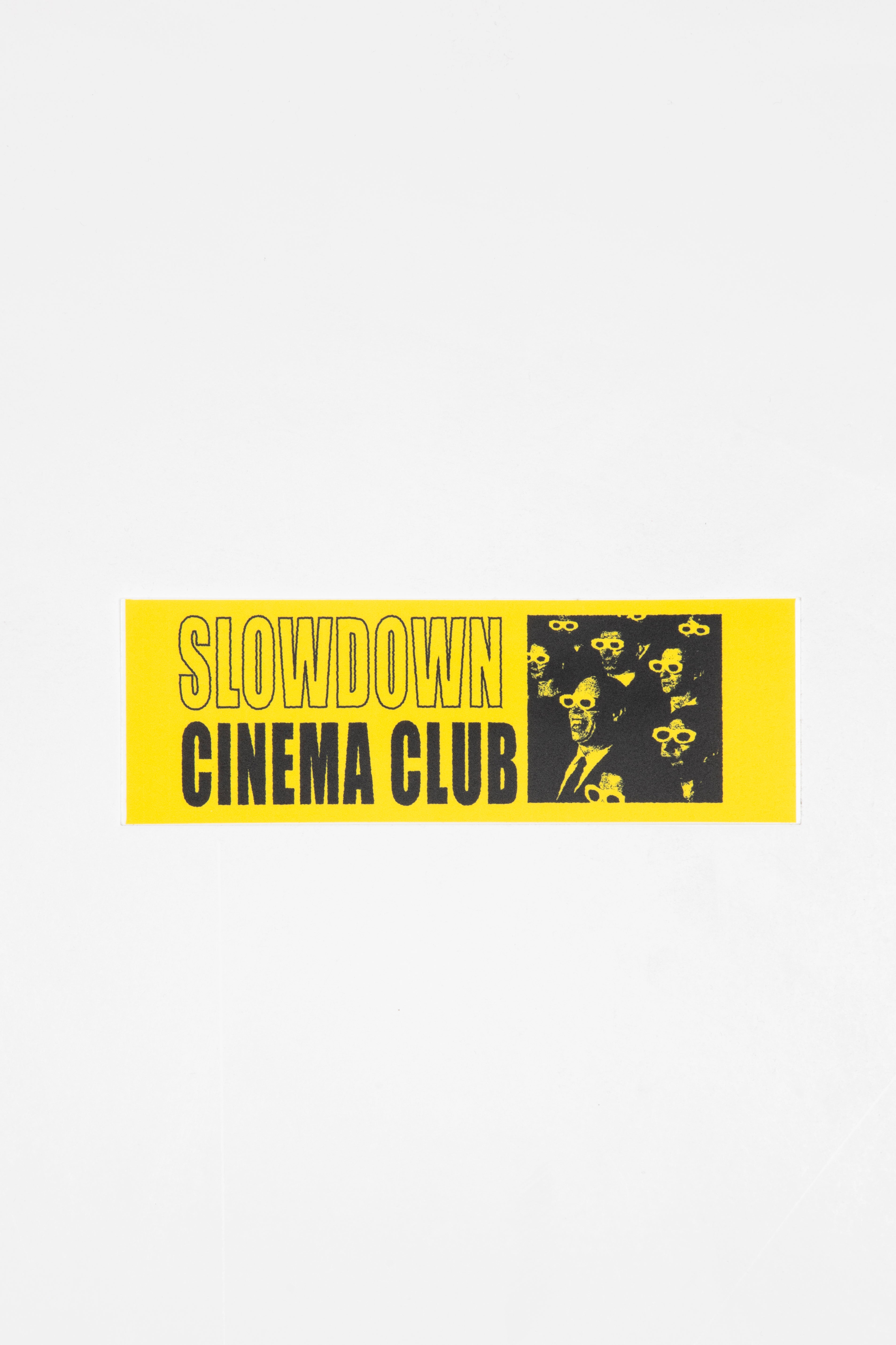 Slowdown Cinema Club Bumper Sticker 2x6