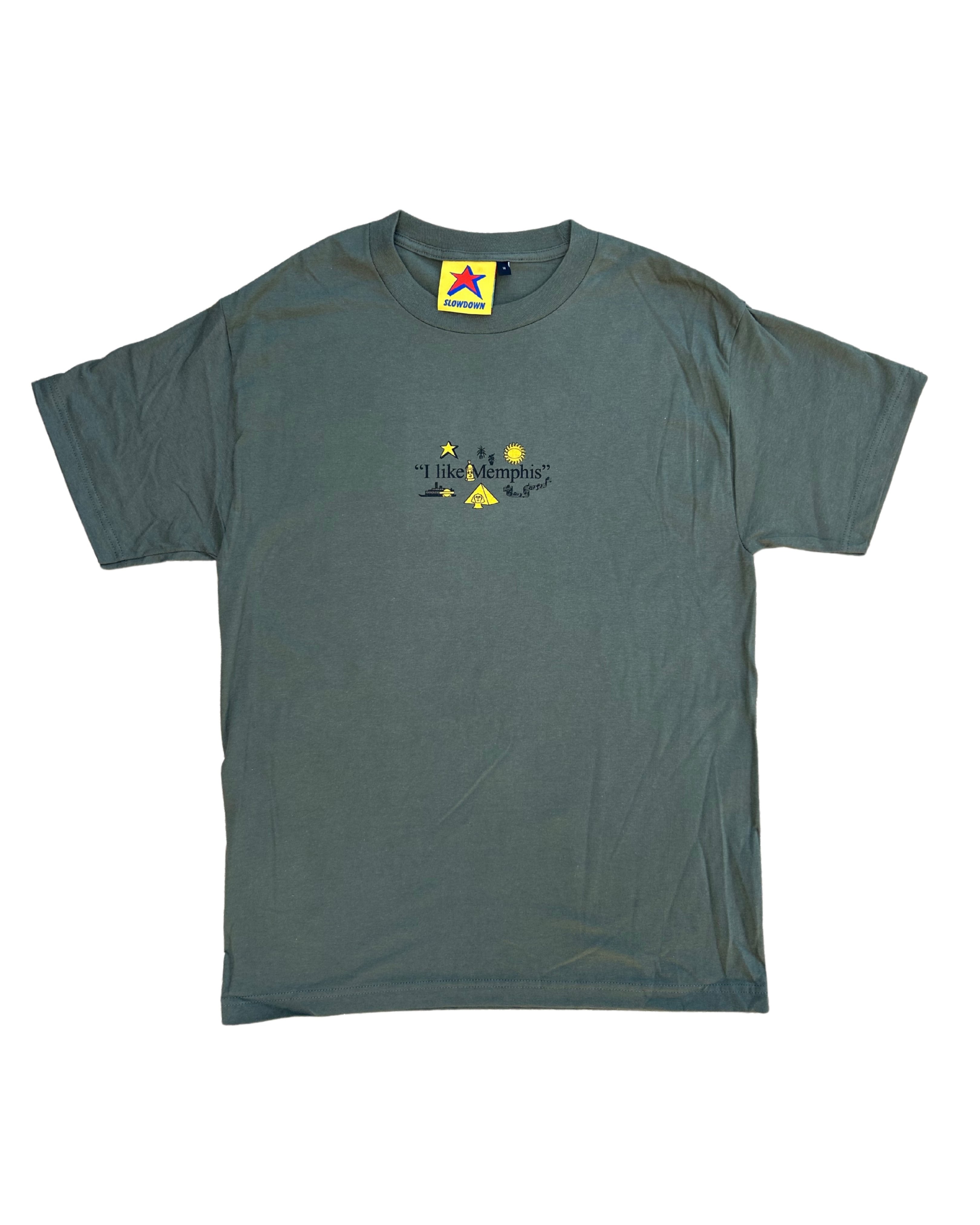 “I like Memphis” Icon Shirt on Forest Green