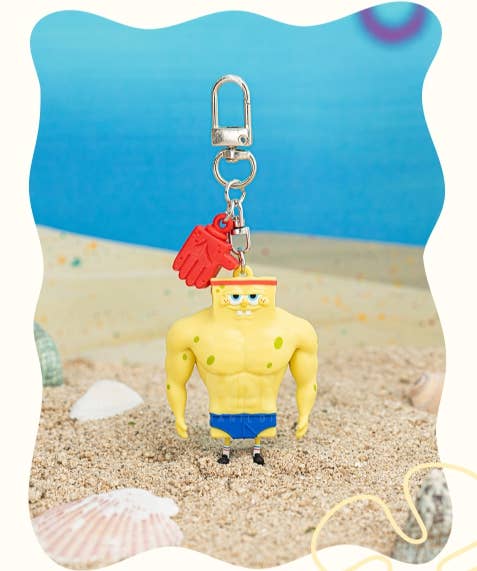 SpongeBob Muscl Buff Series Random Figure Keychain Blind Box