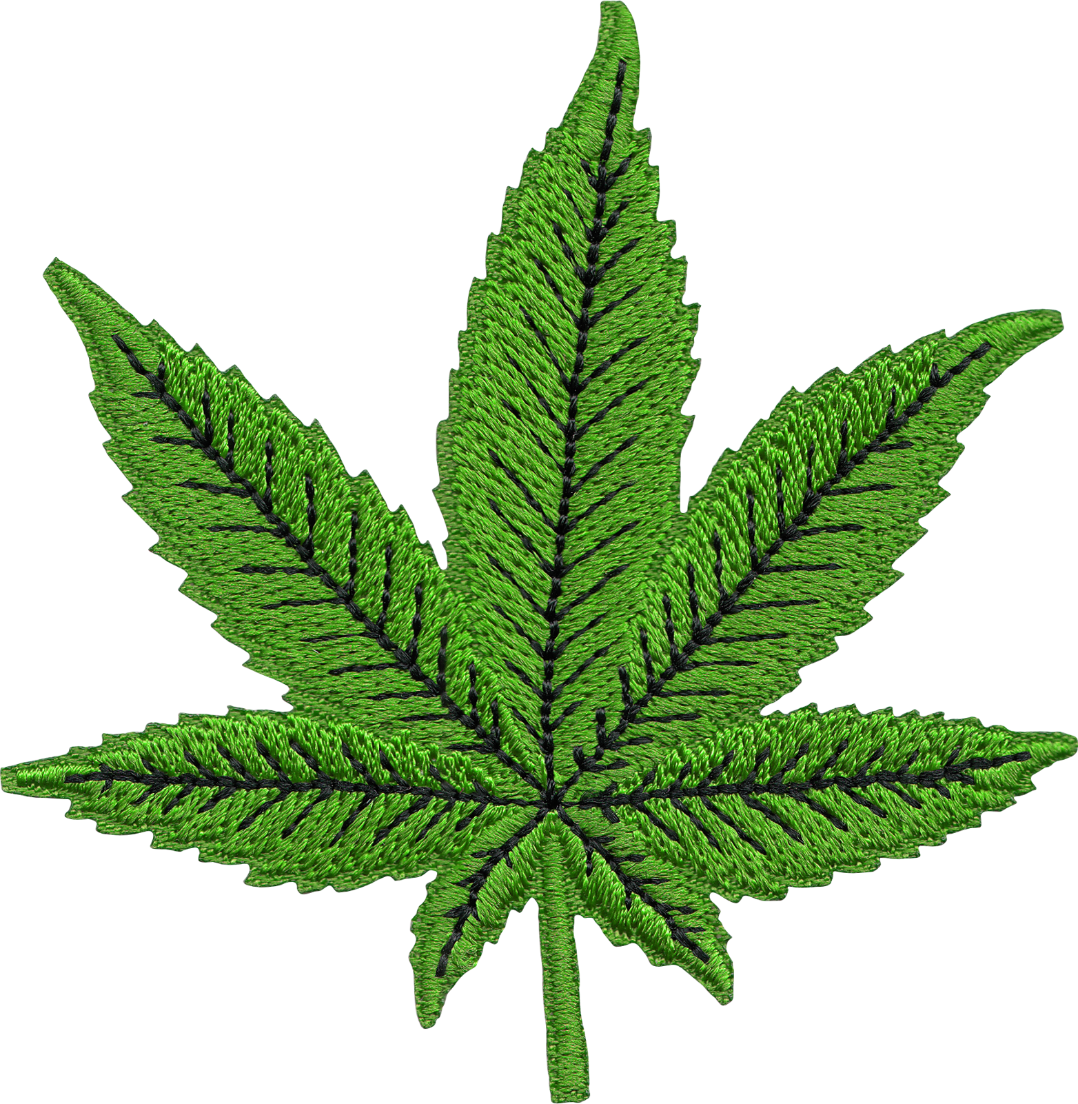 Patch - Green 3" Pot Leaf - Marijuana Hemp Stoner Cannabis