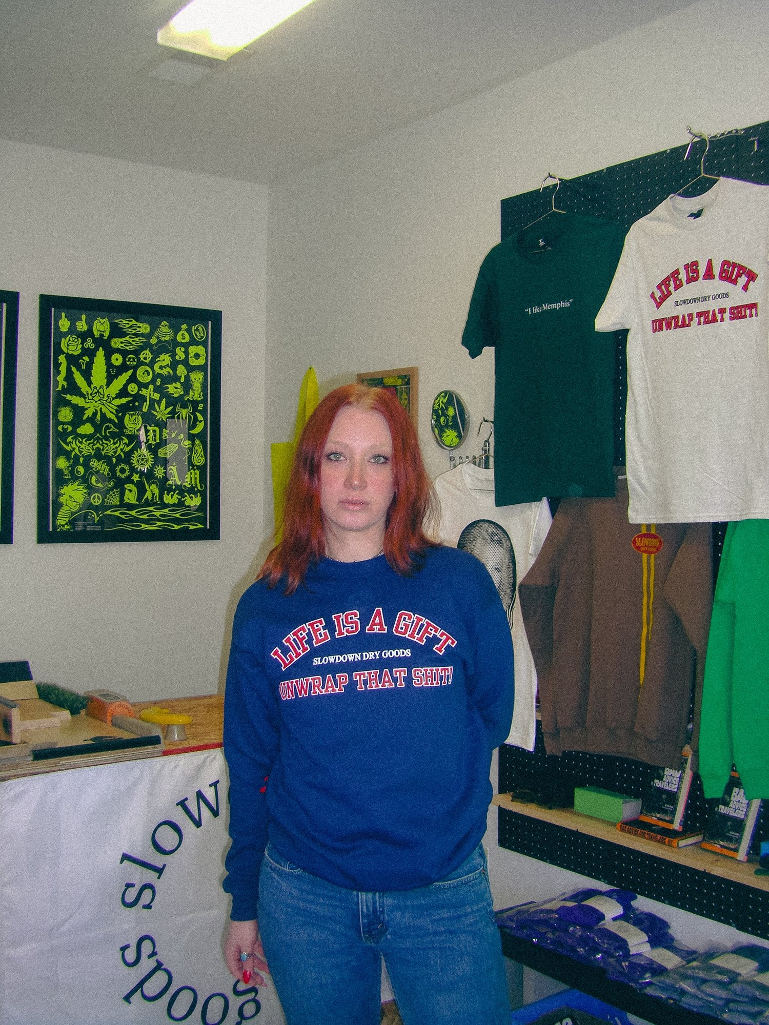 Life is a Gift on Navy Blue Sweatshirt