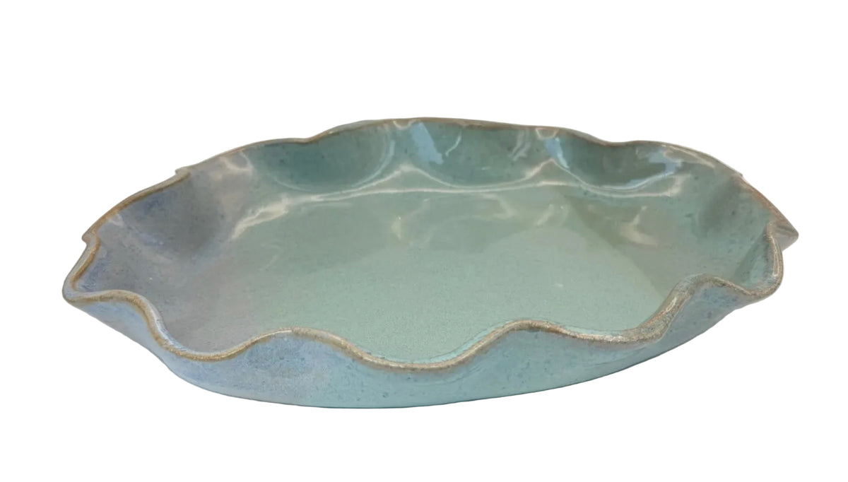 KB Pottery Ruffle Oval Platter