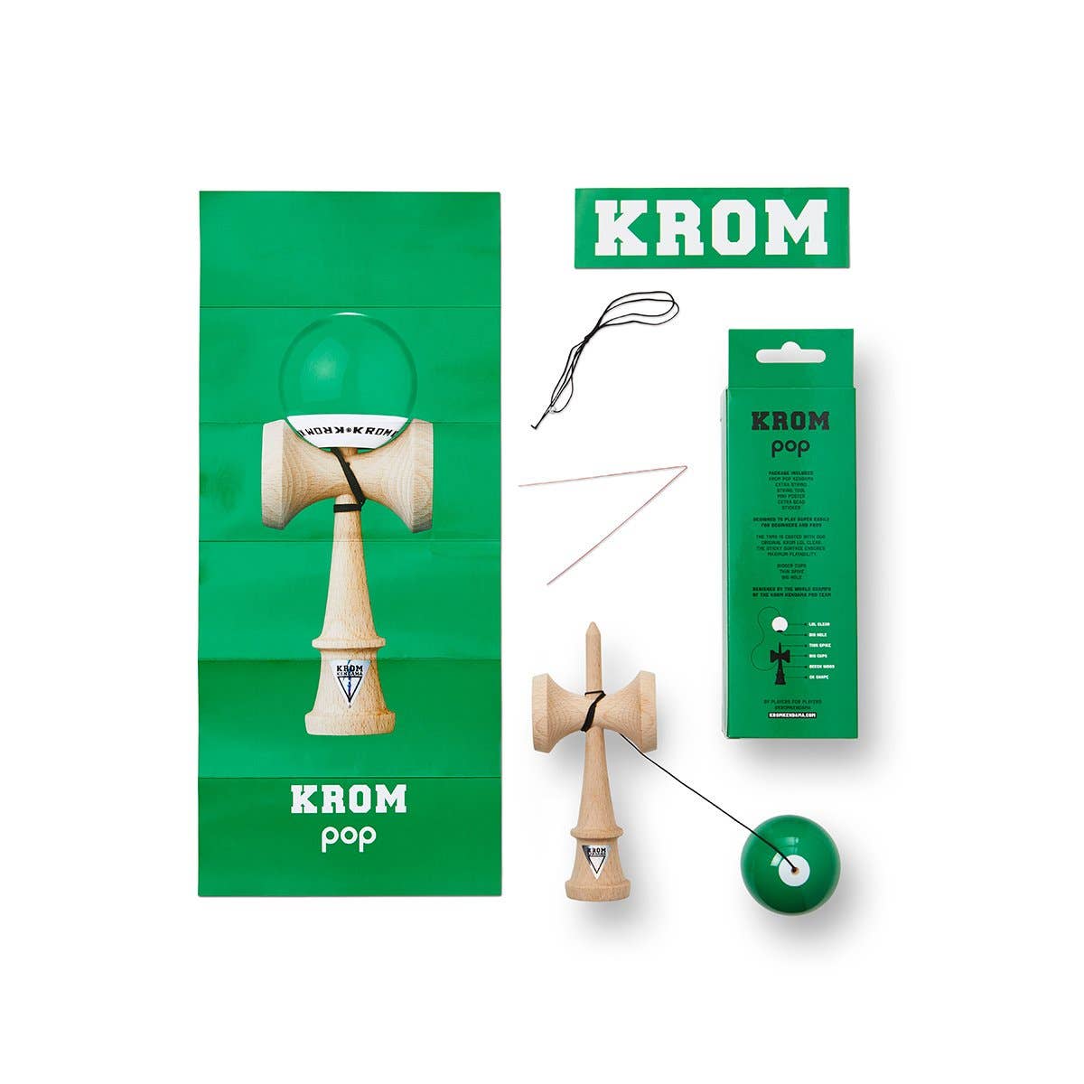 KROM · POP LOL DARK GREEN · KENDAMA