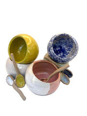 KB Pottery Salt Cellar and Spoon