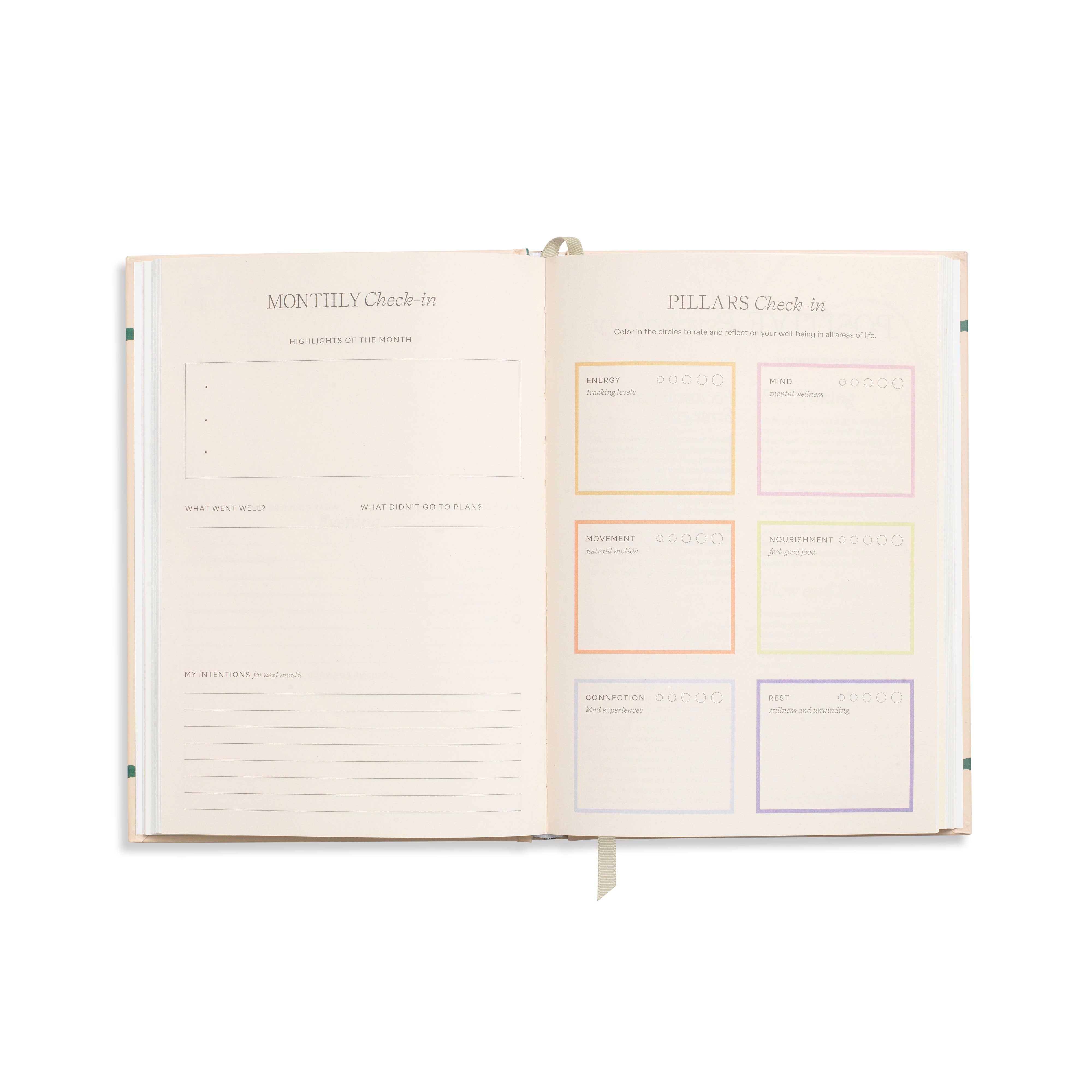 Guided Wellness Journal, A5 Hardcover - Tulip Vase