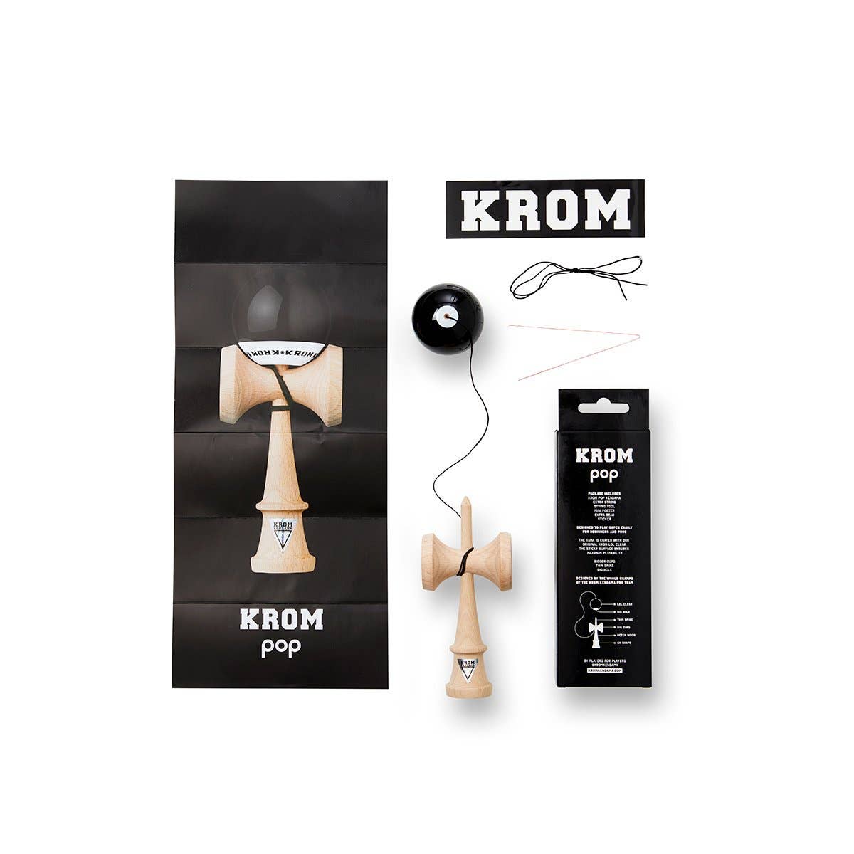 KROM · POP LOL BLACK · KENDAMA
