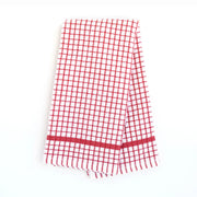 Grid Terry Kitchen Towel - Red