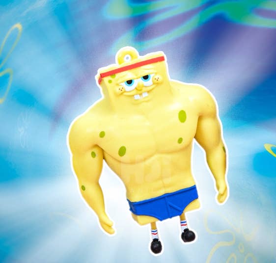 SpongeBob Muscl Buff Series Random Figure Keychain Blind Box