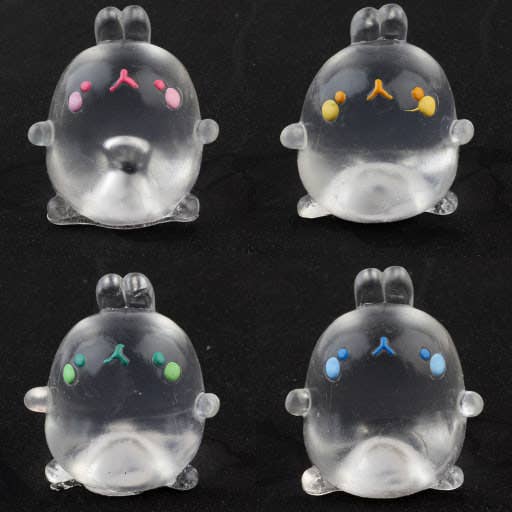Molang Clear Mochi Squishy Figure Fidget- Stress Relief