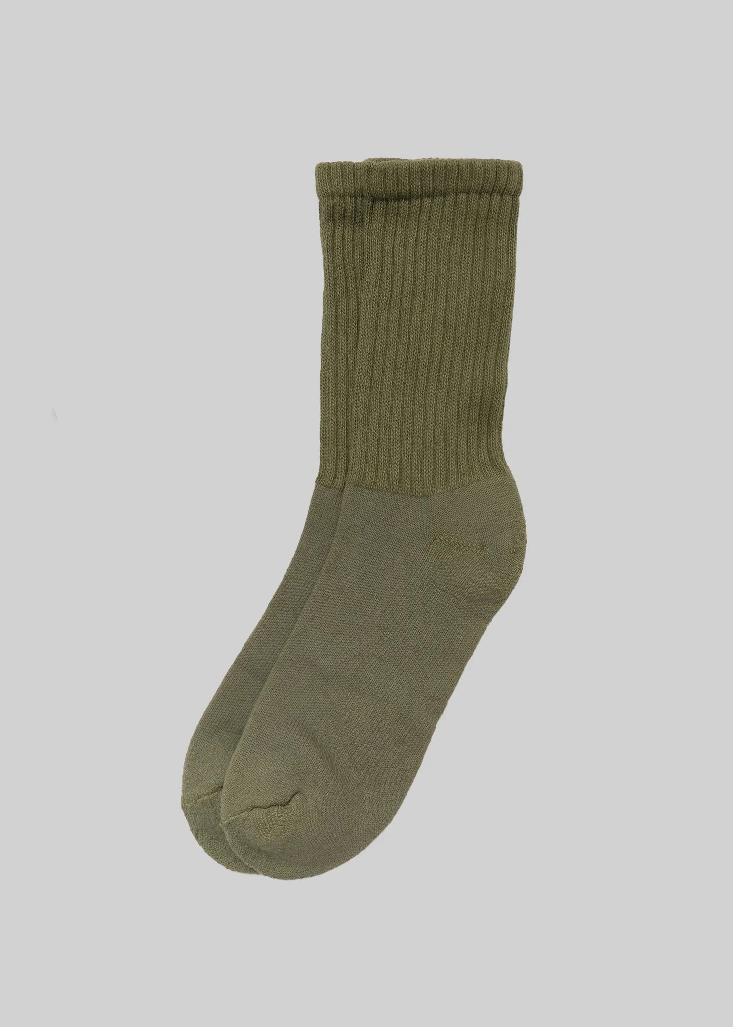 American Trench Retro Solid Crew Sock - Olive