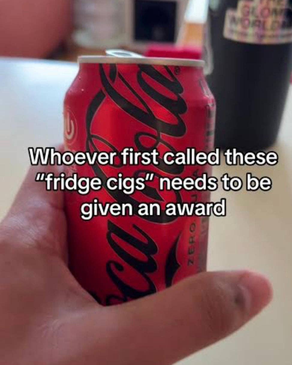 Fridge Cigarette Diet Coke Enamel Pin