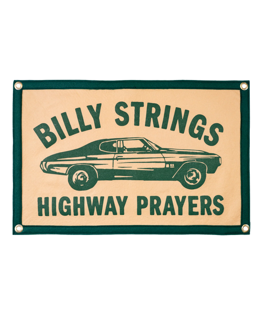 Highway Prayers Camp Flag • Billy Strings x Oxford Pennant