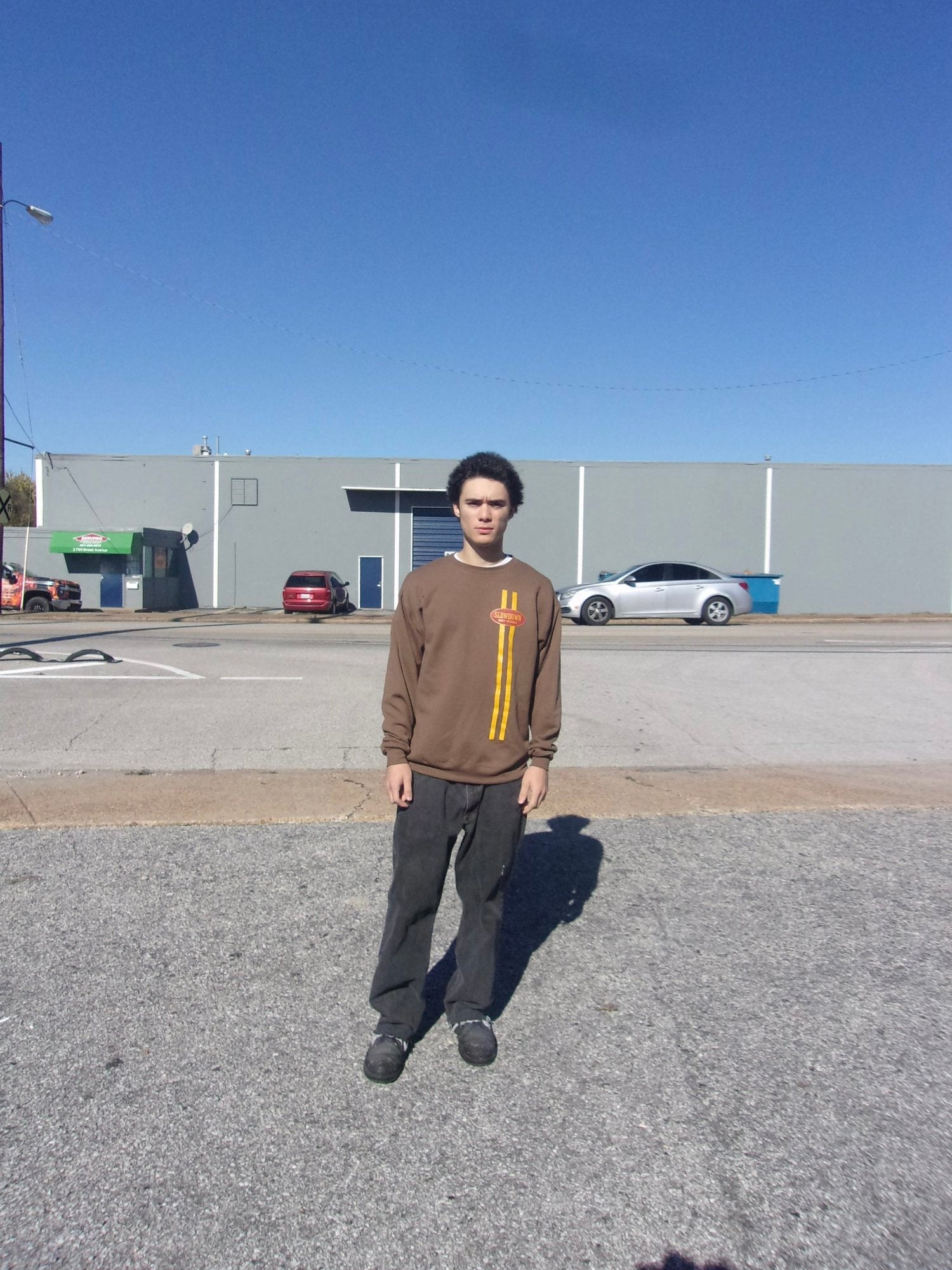 Stripe Sweatshirt Brown