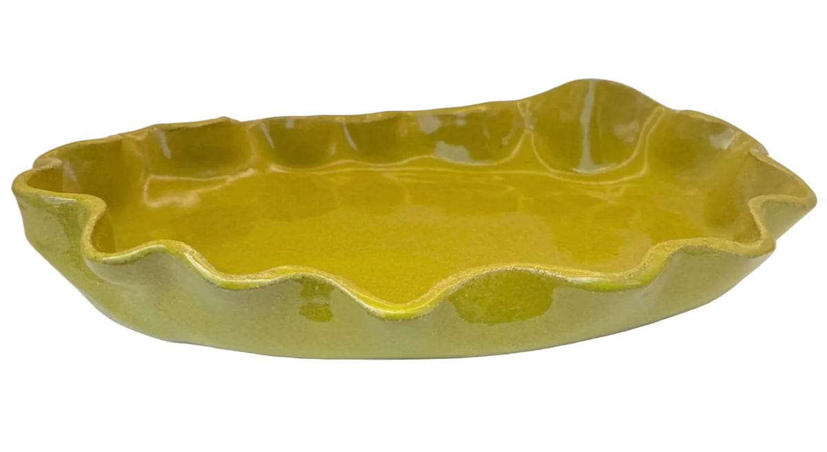 KB Pottery Ruffle Oval Platter