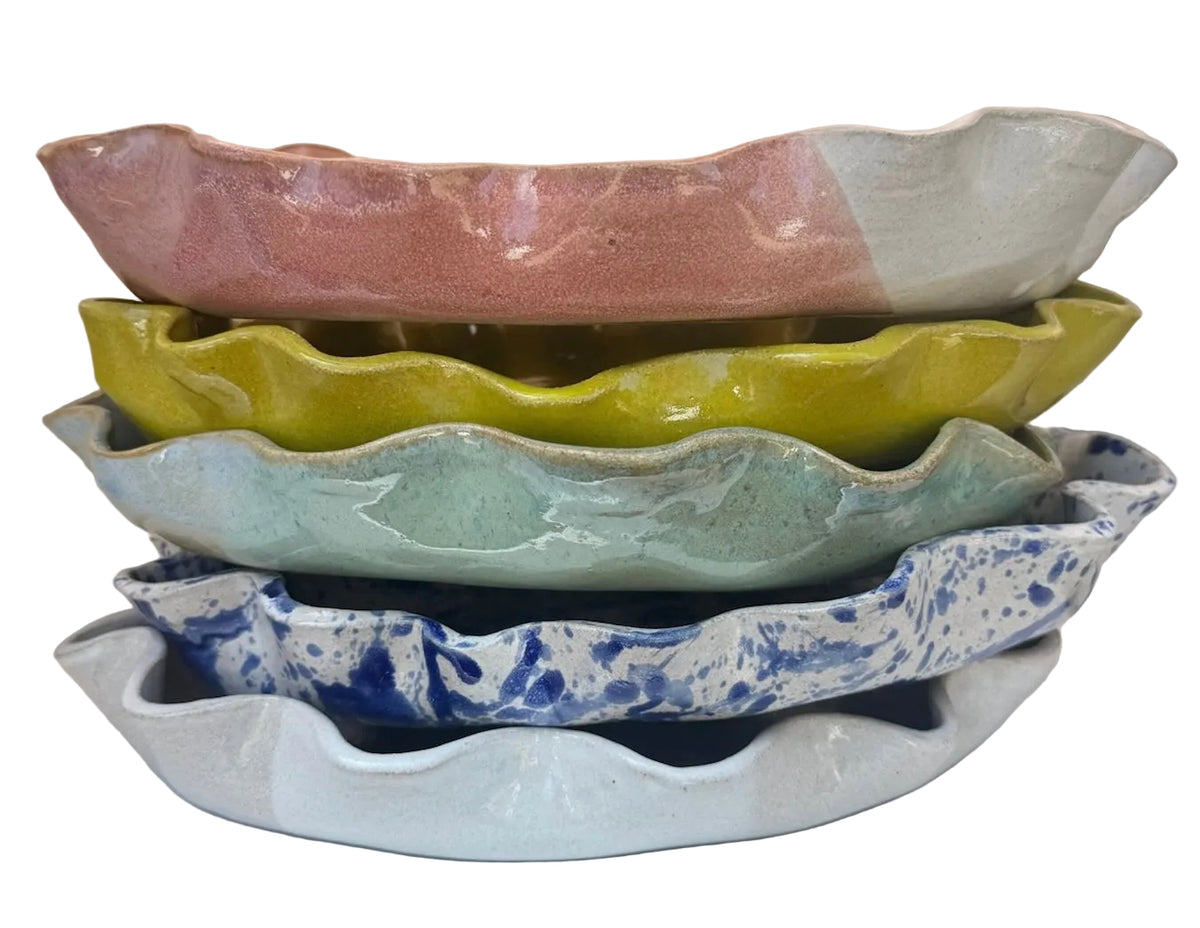 KB Pottery Ruffle Oval Platter