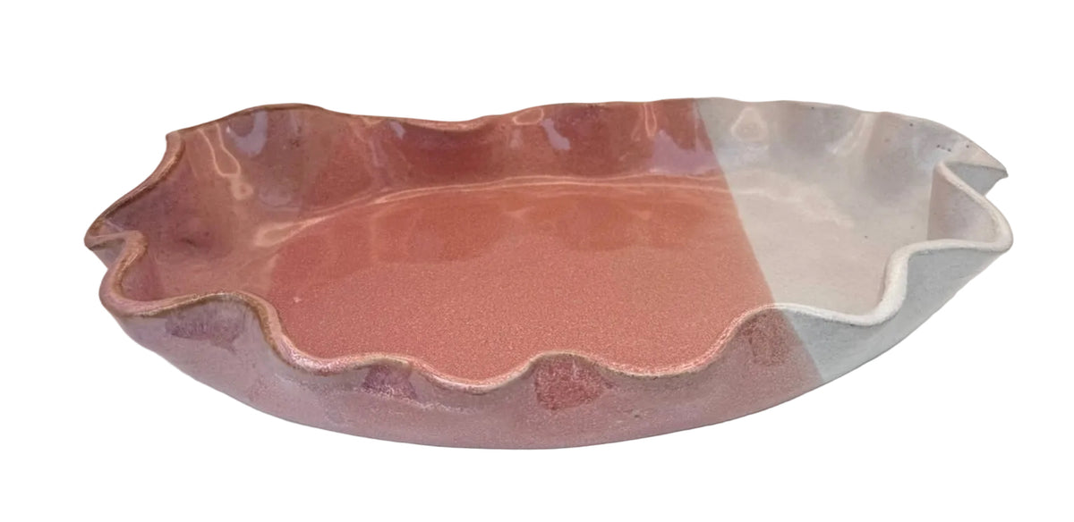 KB Pottery Ruffle Oval Platter