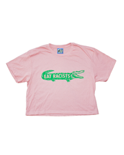 Eat Racists Mauve Crop Top