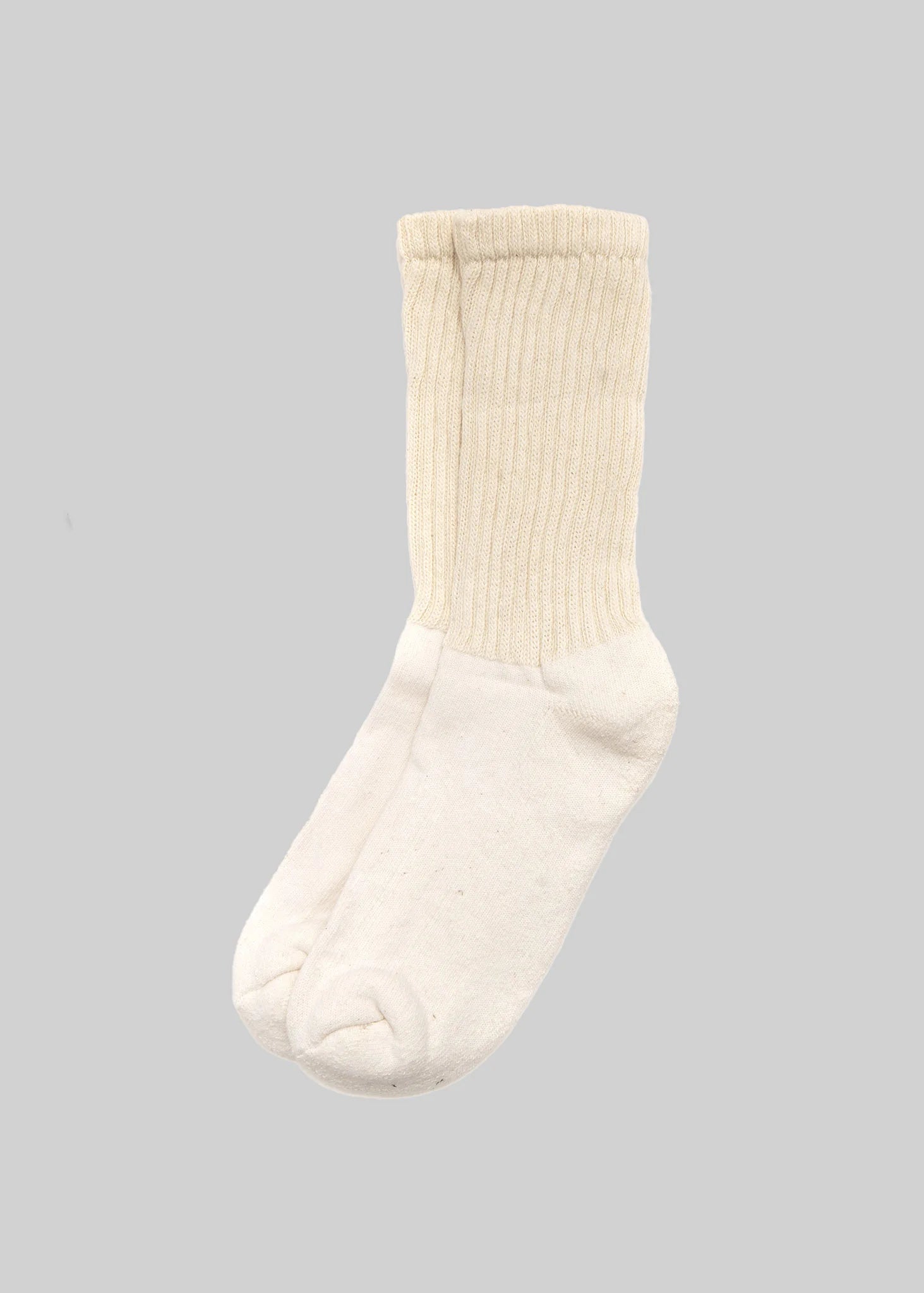 American Trench Retro Solid Crew Sock - Natural