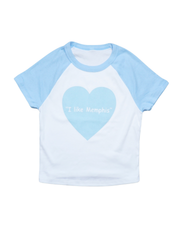 Light Blue “I like Memphis” TINY Tee
