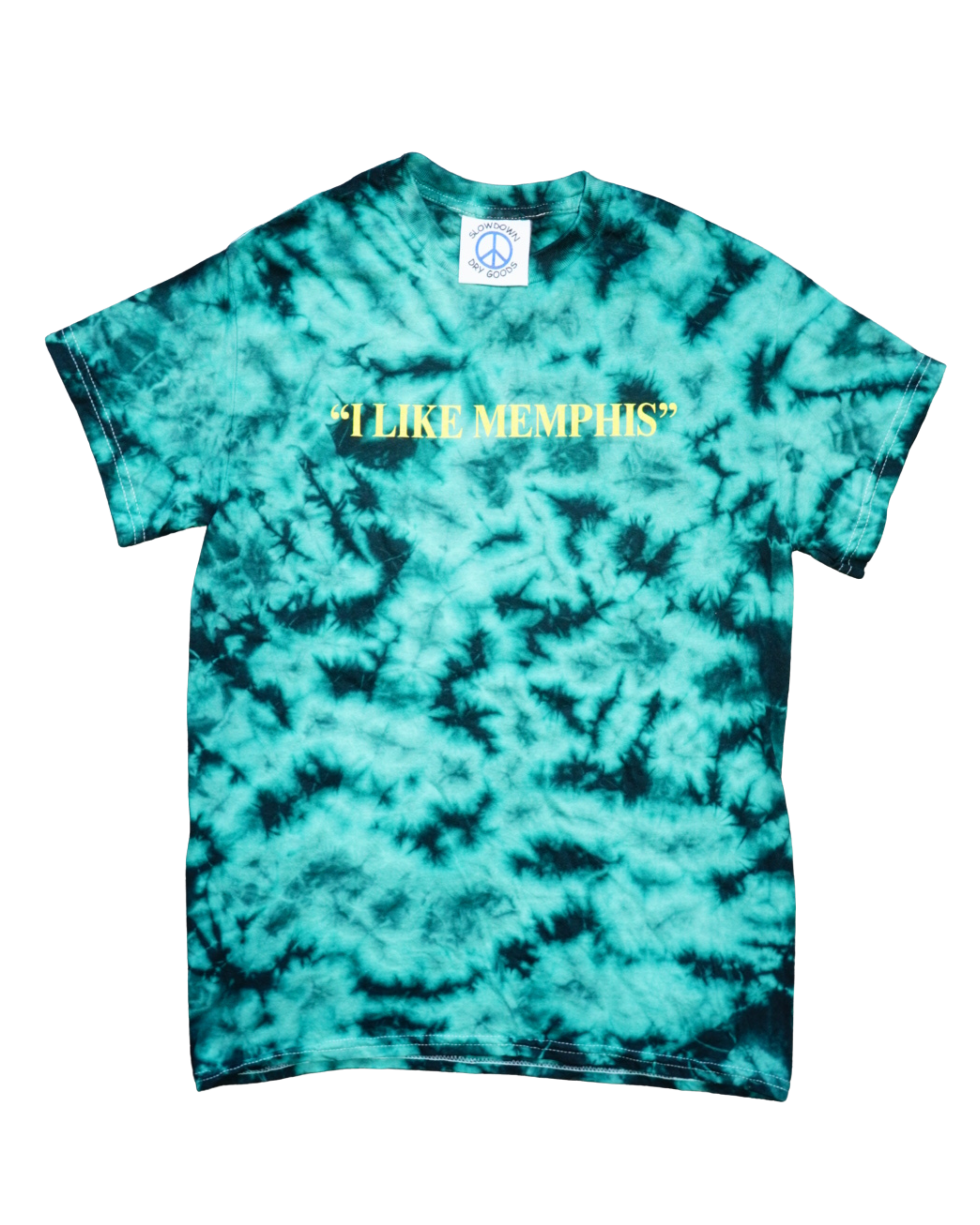 “I like Memphis” Green Moss Dyed Shirt