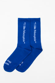 “I like Memphis” Socks Blue