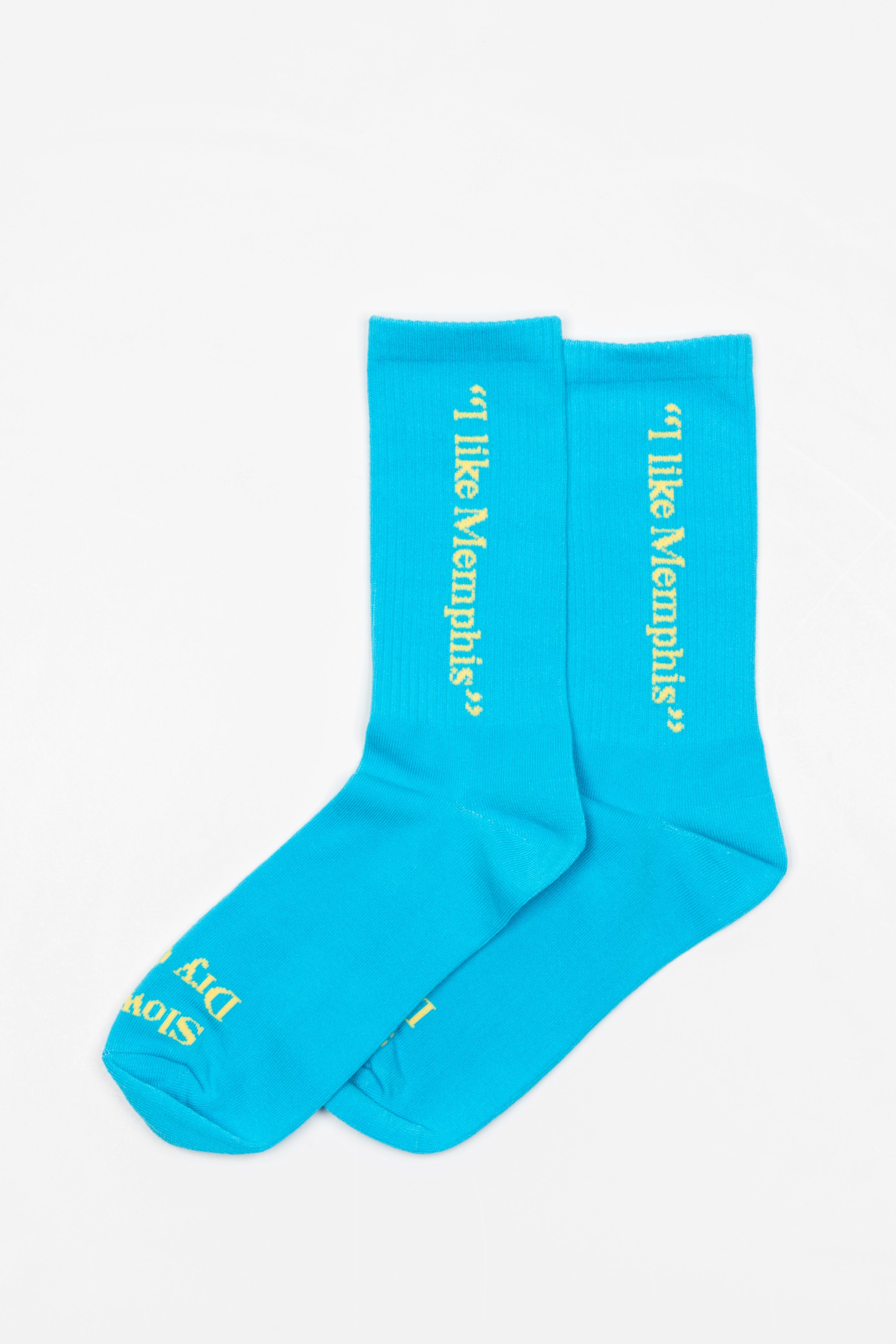 “I like Memphis” Socks Light Blue