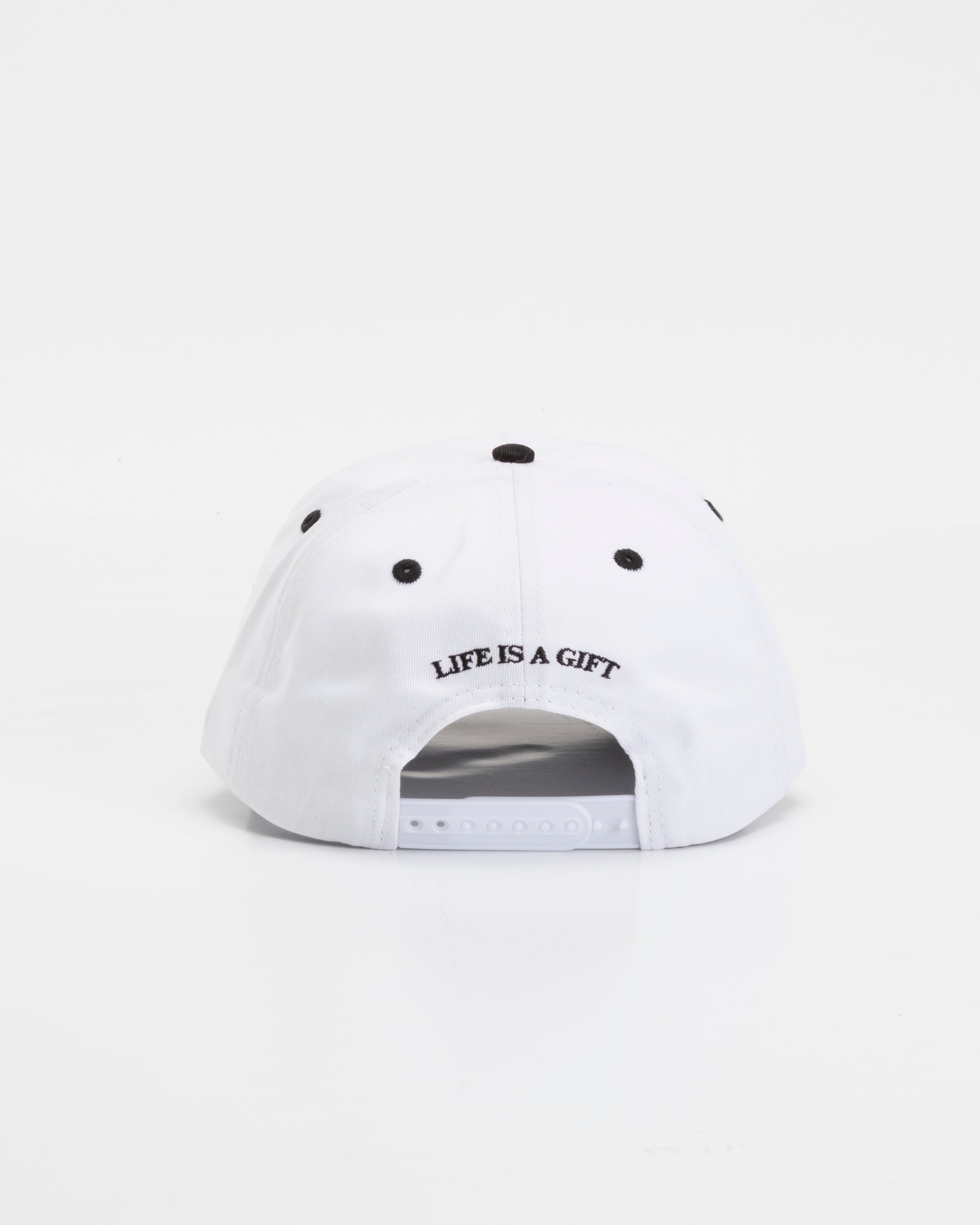 White and Black Slowdown Dry Goods Staple Hat