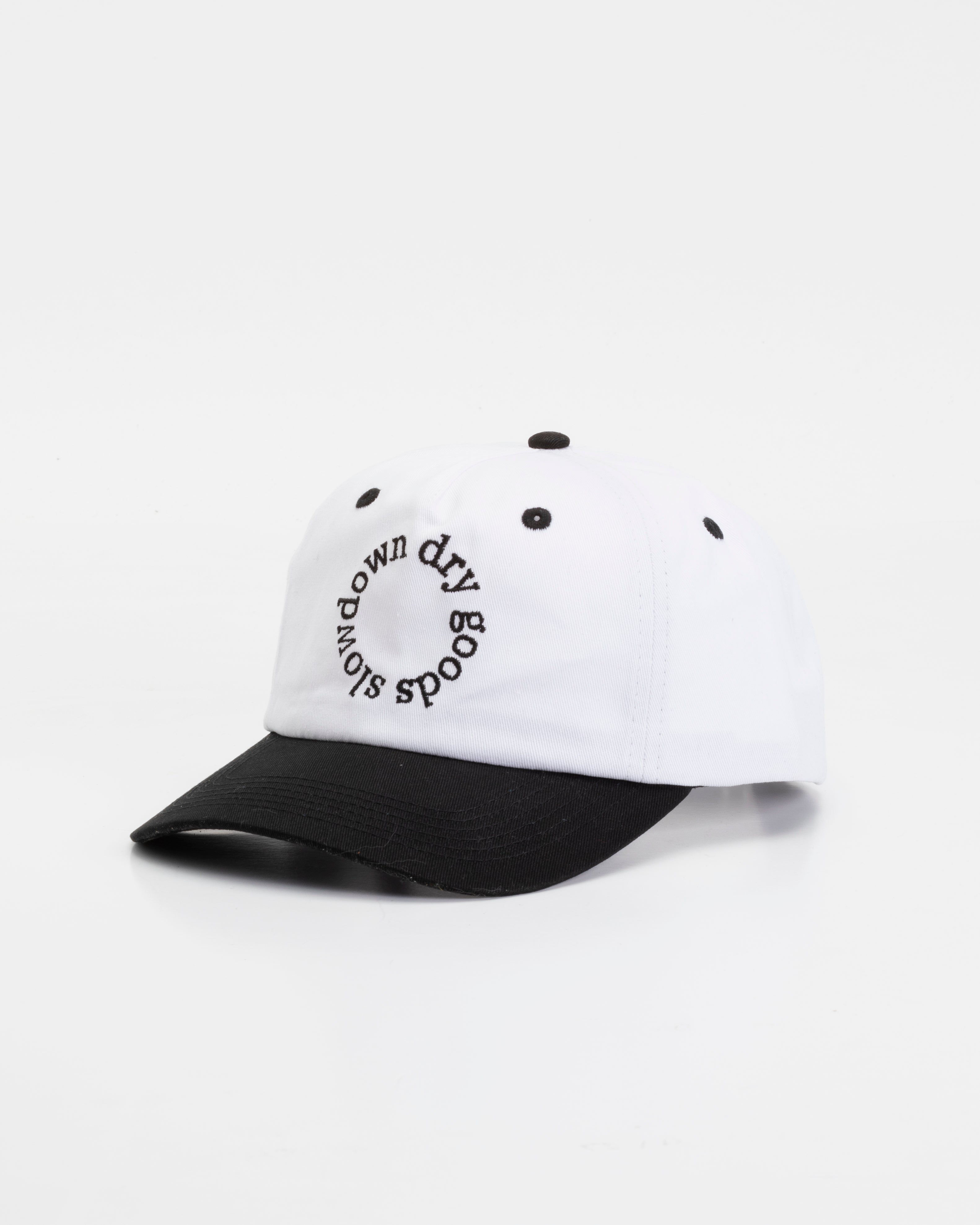 White and Black Slowdown Dry Goods Staple Hat