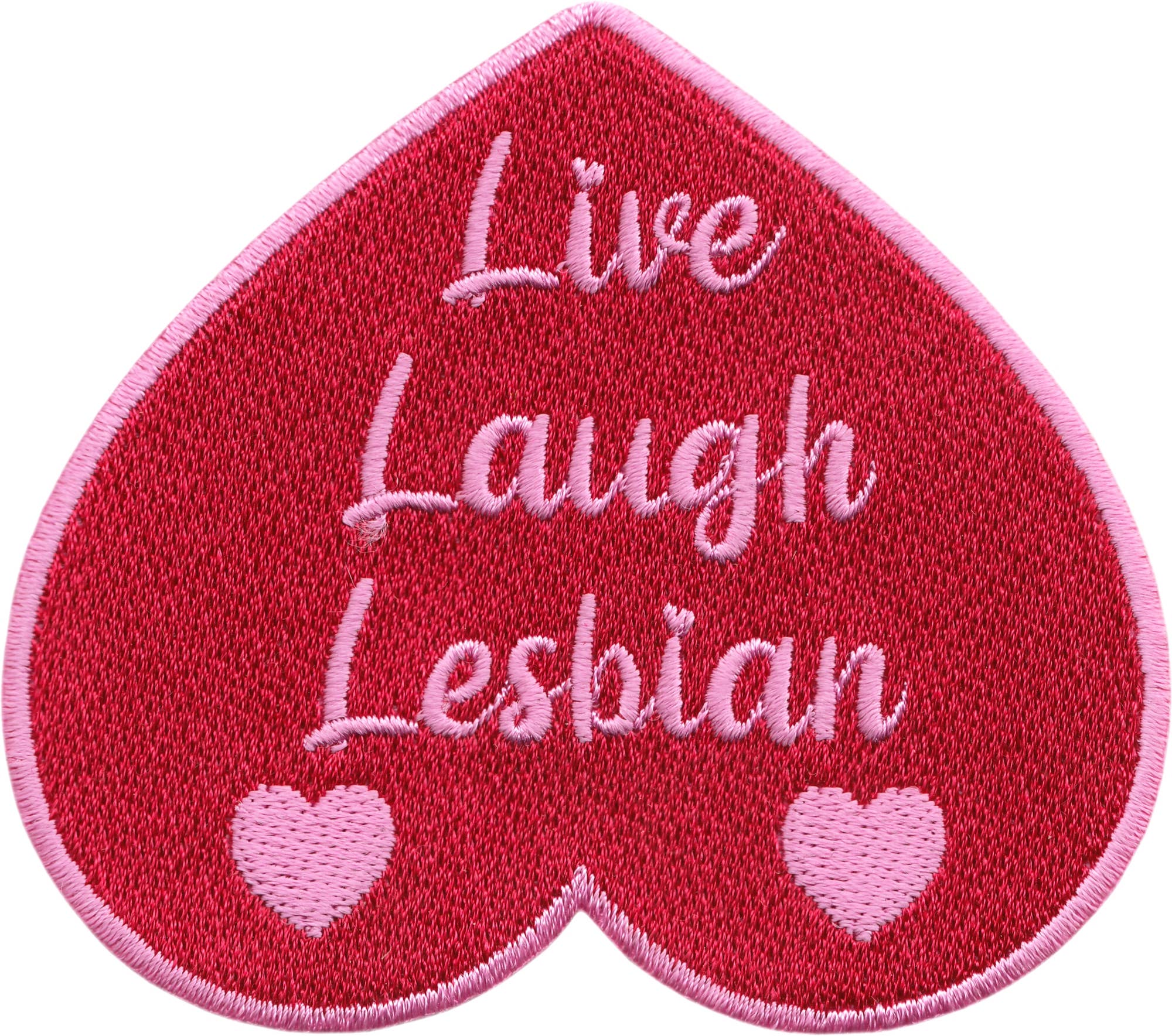 Patch - Live Laugh Lesbian Heart 3.5" - Funny Gay Pride