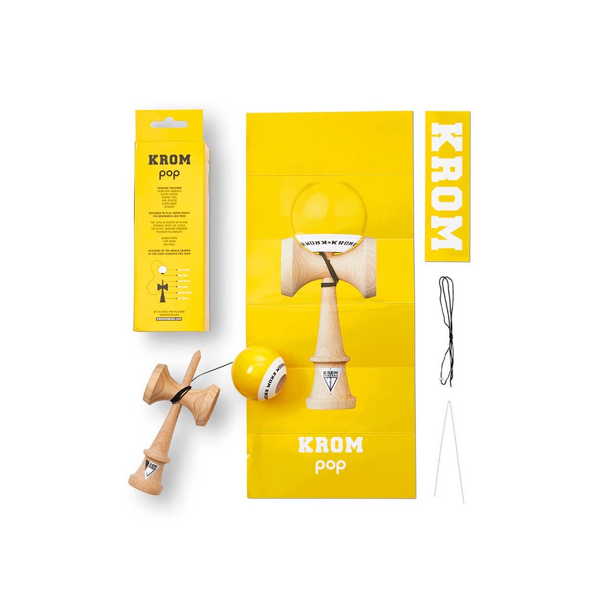 KROM · POP LOL YELLOW · KENDAMA