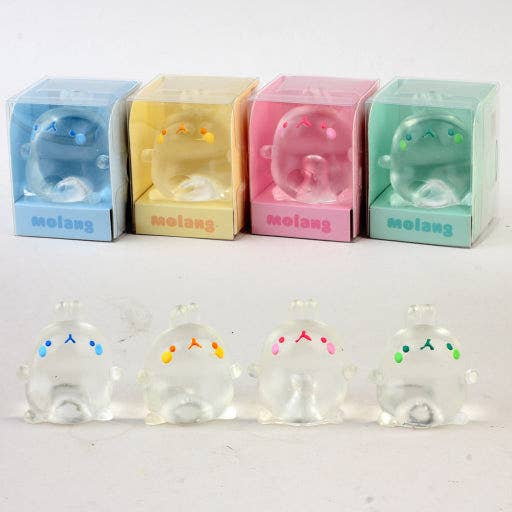 Molang Clear Mochi Squishy Figure Fidget- Stress Relief
