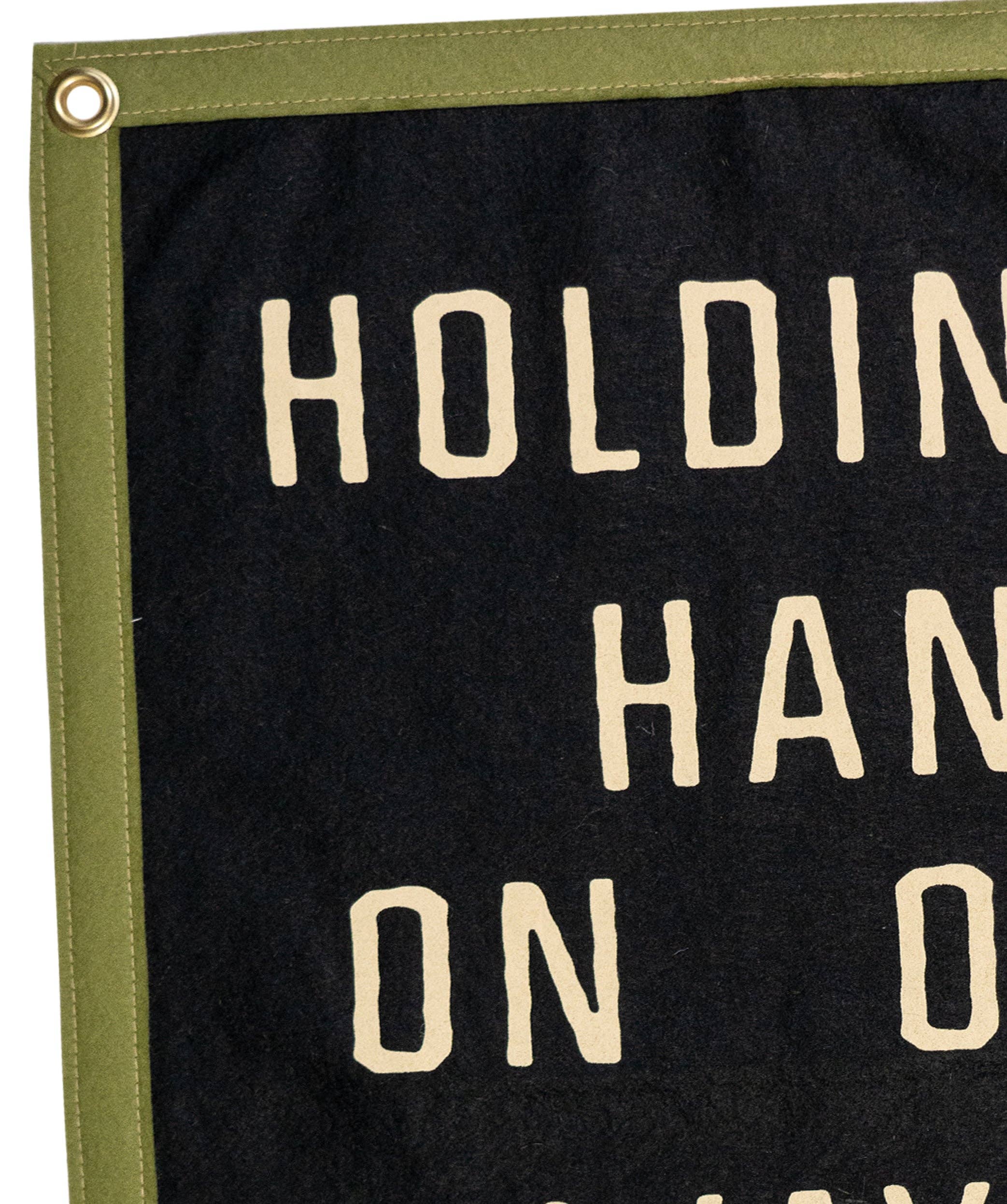 Holding Hands On Our Way To Hell Camp Flag  • John Moreland x Oxford Pennant