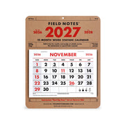 2027 15-Month Work Station Calendar