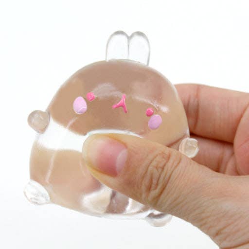 Molang Clear Mochi Squishy Figure Fidget- Stress Relief