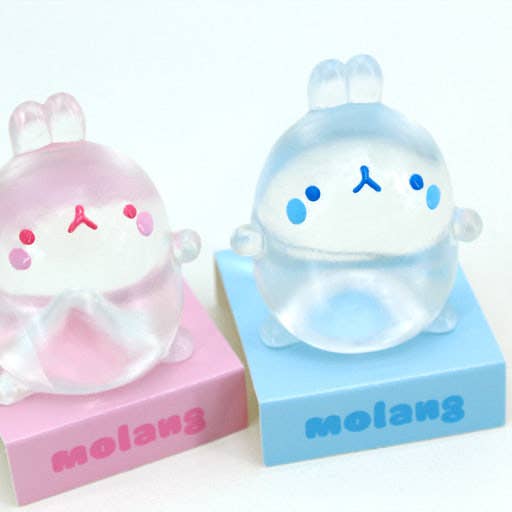 Molang Clear Mochi Squishy Figure Fidget- Stress Relief