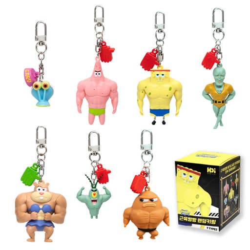 SpongeBob Muscl Buff Series Random Figure Keychain Blind Box